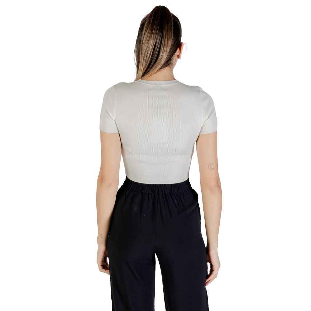 Crop Top Jdycirkeline Jacqueline de Yong Viscose Nylon Wit