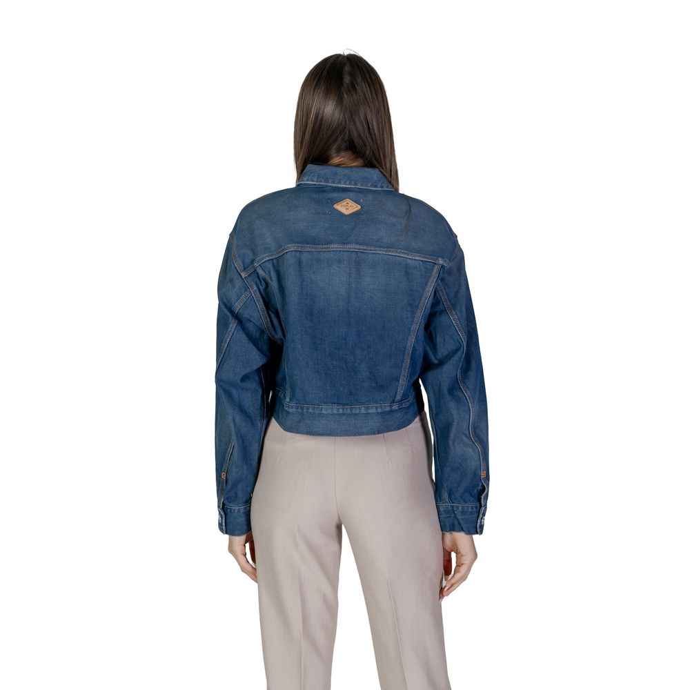 Replay Blue Cotton Jackets & Coat