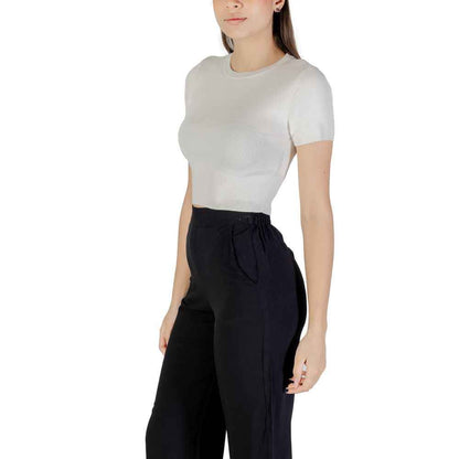 Crop Top Jdycirkeline Jacqueline de Yong Viscose Nylon Wit