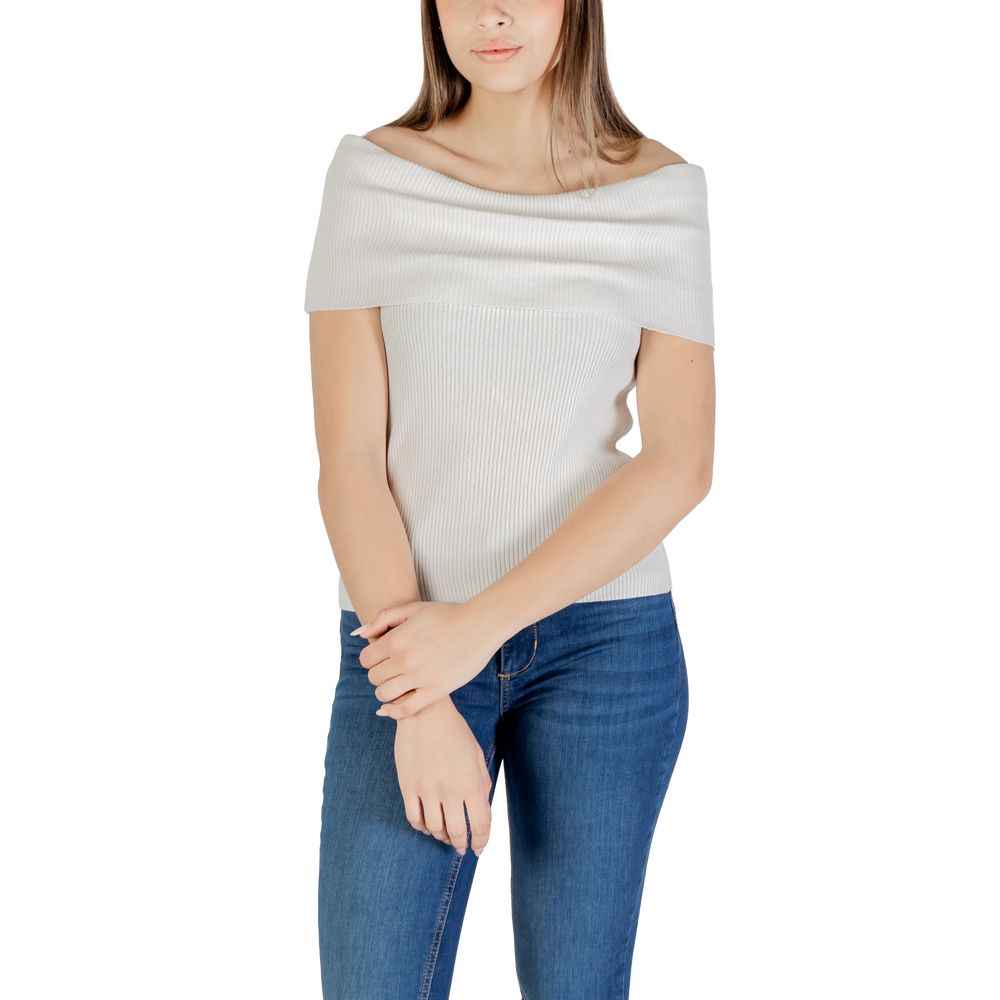 Only White Polyester Sweater