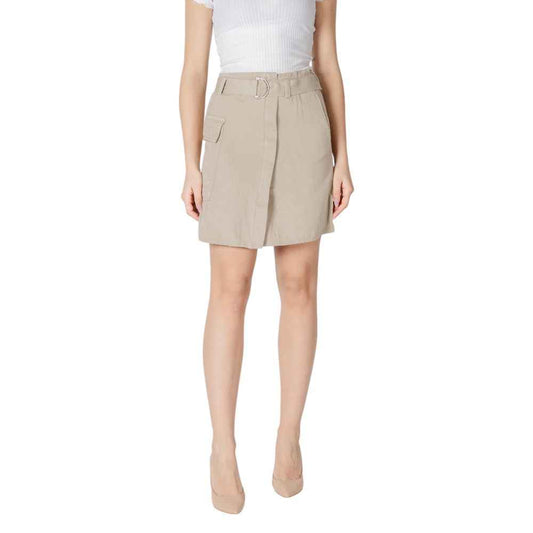 Vila Clothes Beige Cotton Mini
