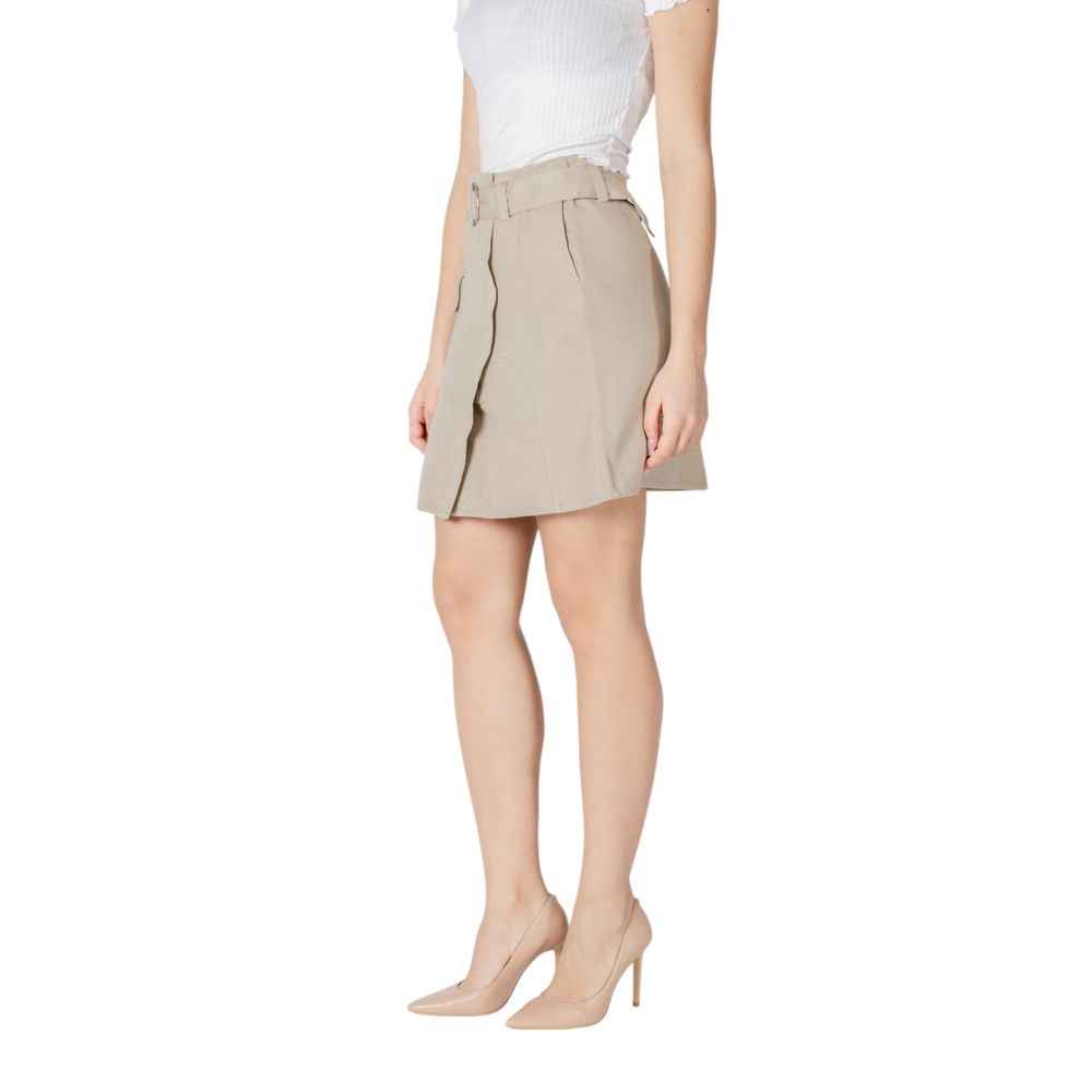 Vila Clothes Beige Cotton Mini