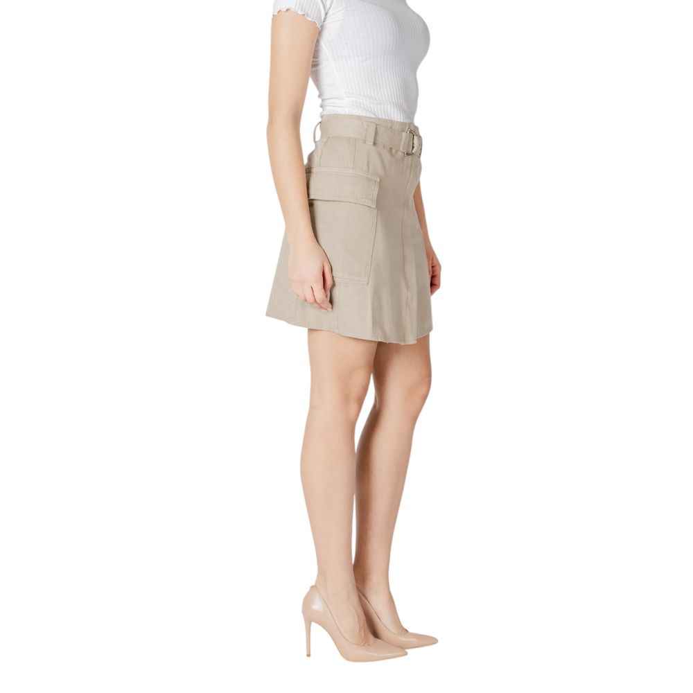 Vila Clothes Beige Cotton Mini