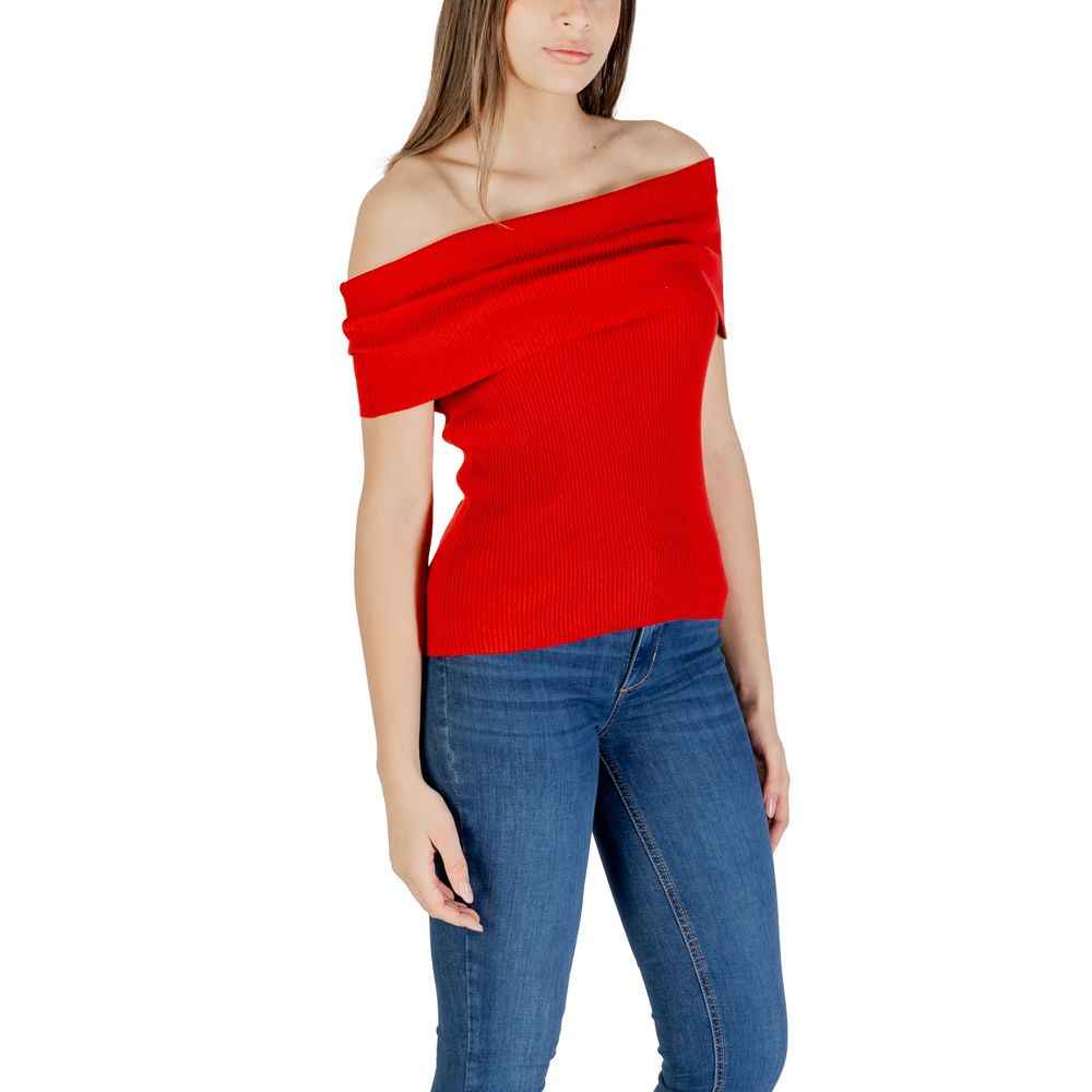 Only Red Polyester Sweater