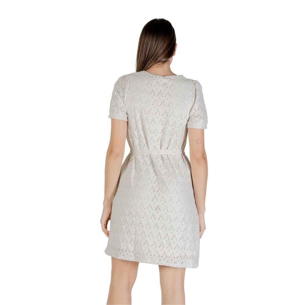 Vila Clothes Beige Recycled Polyester Short