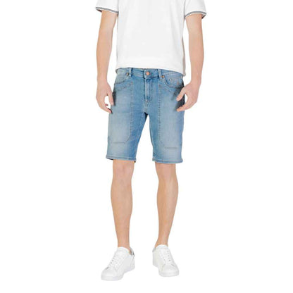 Jeckerson Light Blue Cotton Bermuda