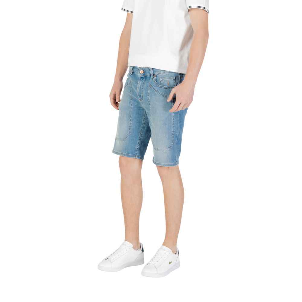 Jeckerson Light Blue Cotton Bermuda