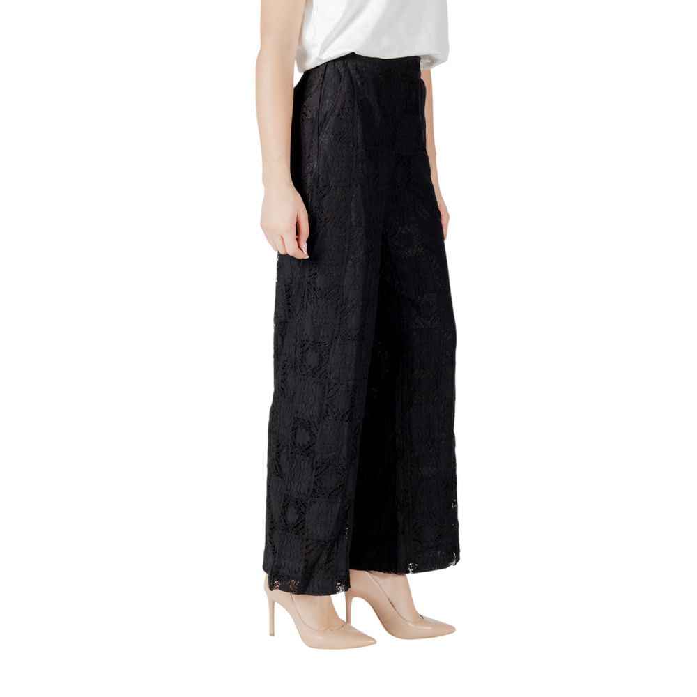 Vila Clothes Black Cotton Pant