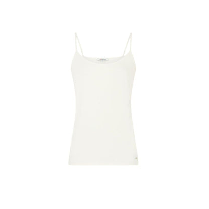 Morgan De Toi Cream Cotton Tank Top 95% Cotton – Cream