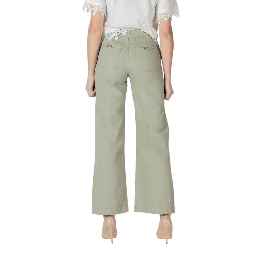 Morgan De Toi Green Cotton Relaxed Fit Jean
