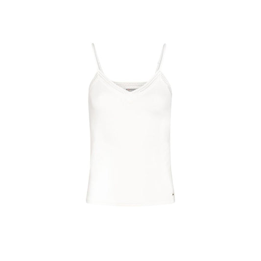 Morgan De Toi Cream Viscose Elastane Tank Top - Cream