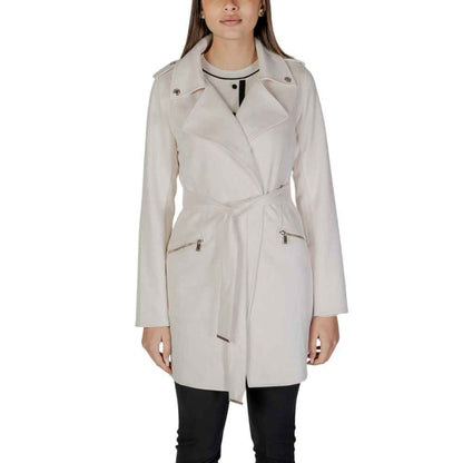 Morgan De Toi Cream Polyester Coat