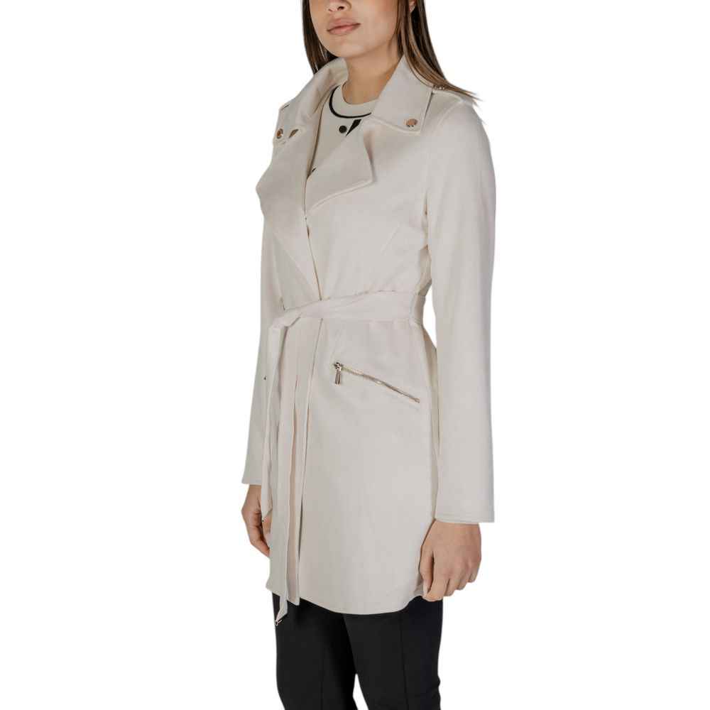 Morgan De Toi Cream Polyester Coat