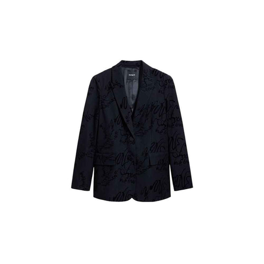 Desigual Black Polyester Blazer
