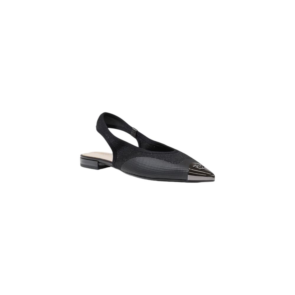 Pinko Gianira 14 Sling Back Leather Sandal Black Knit