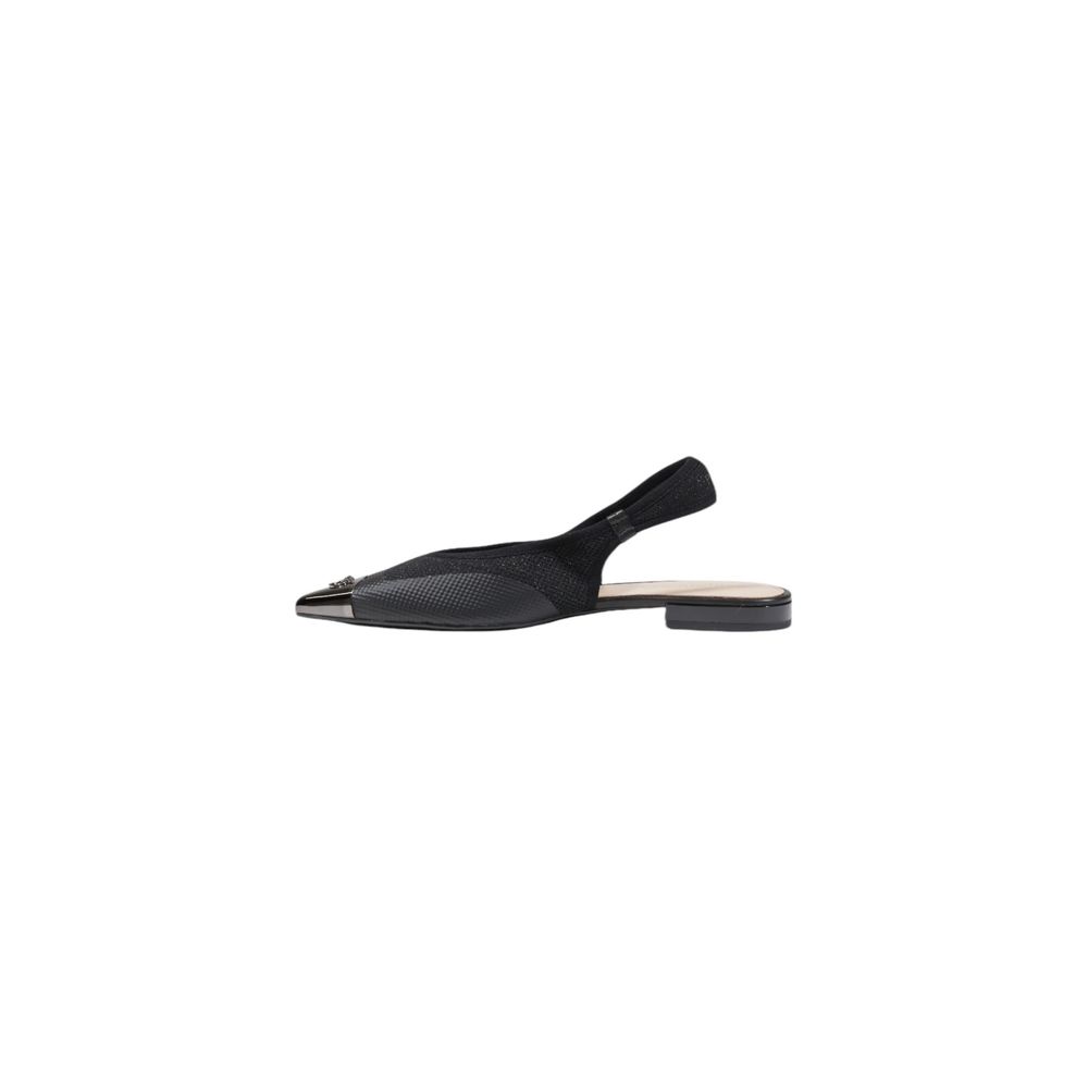 Pinko Gianira 14 Sling Back Leather Sandal Black Knit