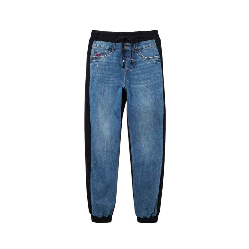 Desigual Black Cotton Mom Jean