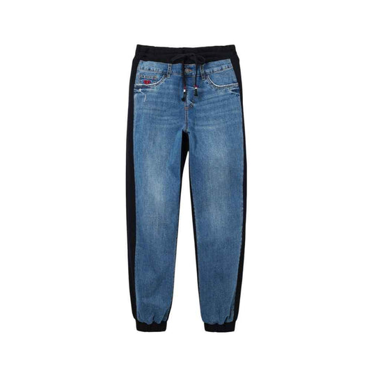Desigual Black Cotton Mom Jean