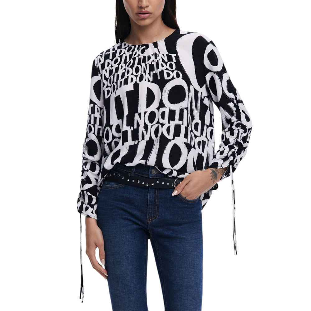 Desigual Black Viscose Blouse