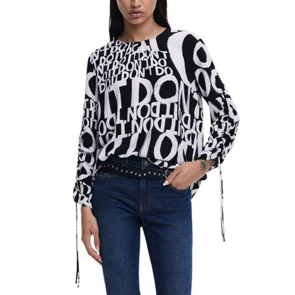 Desigual Black Viscose Blouse