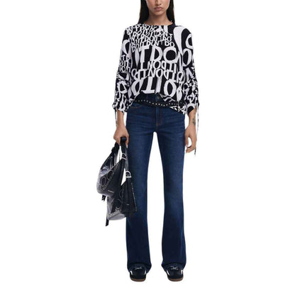 Desigual Black Viscose Blouse