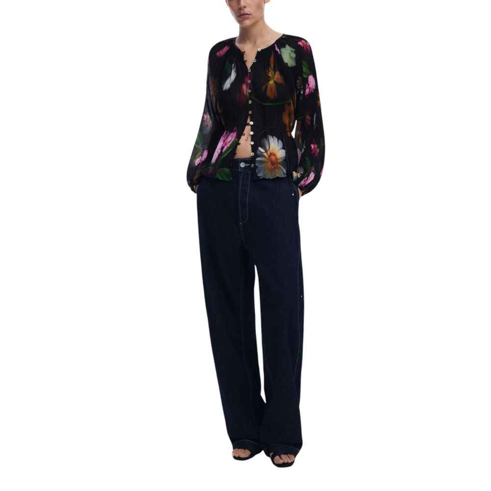 Desigual Black Polyester Blouse