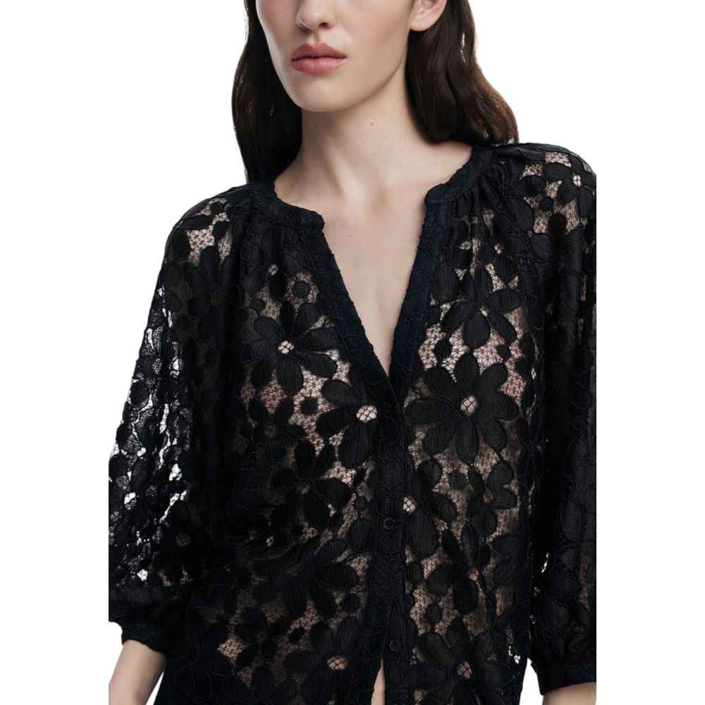 Desigual Black Polyester Blouse