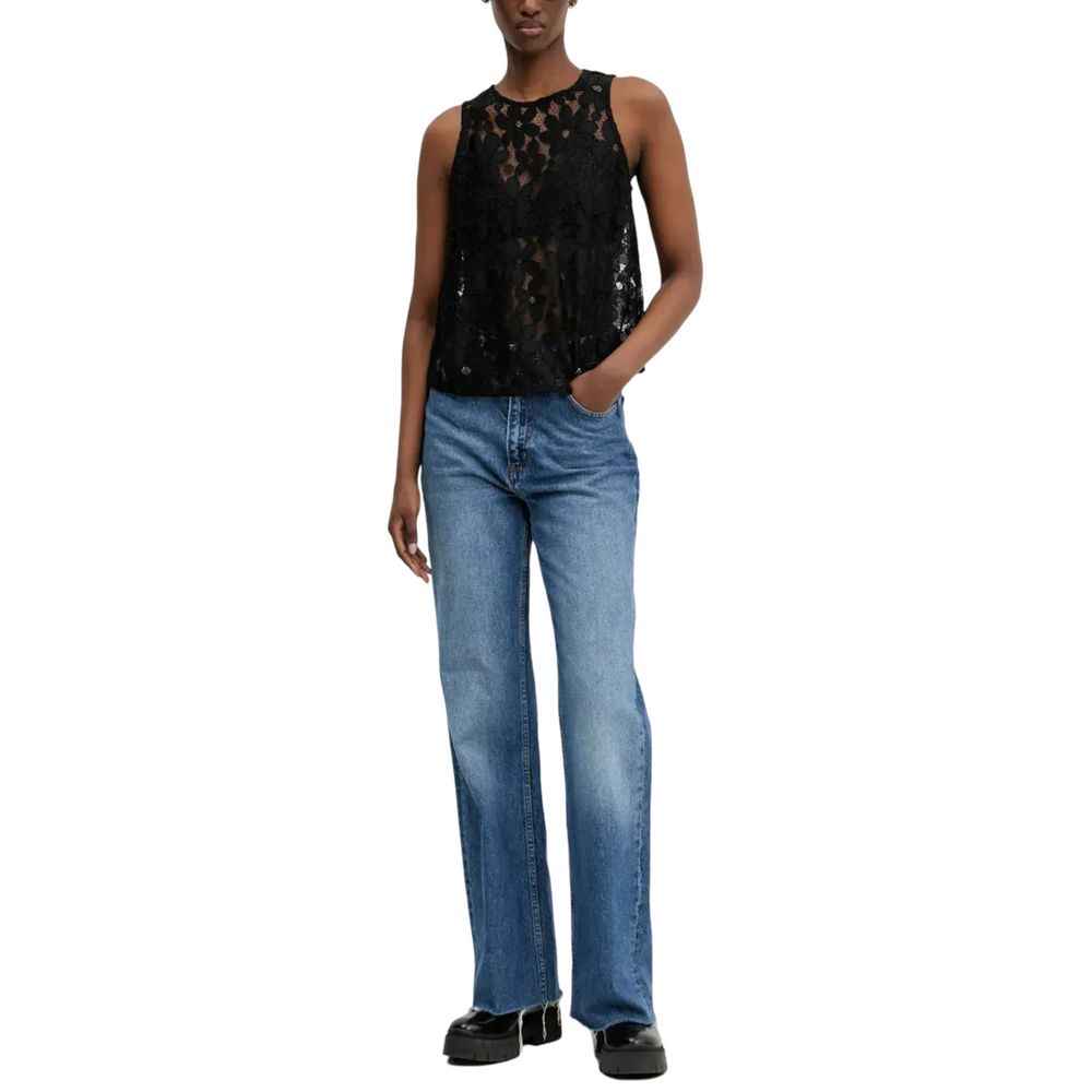 Desigual Black Polyester Tank Top