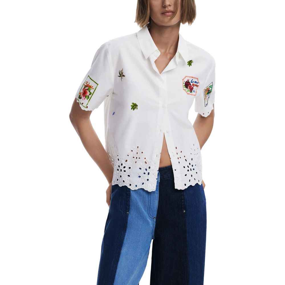 Desigual White Cotton Shirt