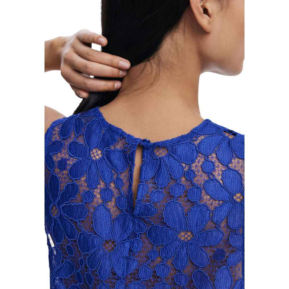Desigual Blue Polyester Tank Top