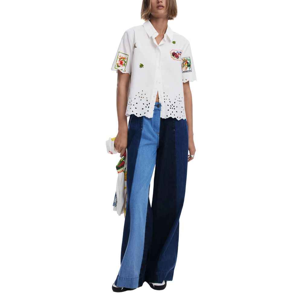 Desigual White Cotton Shirt