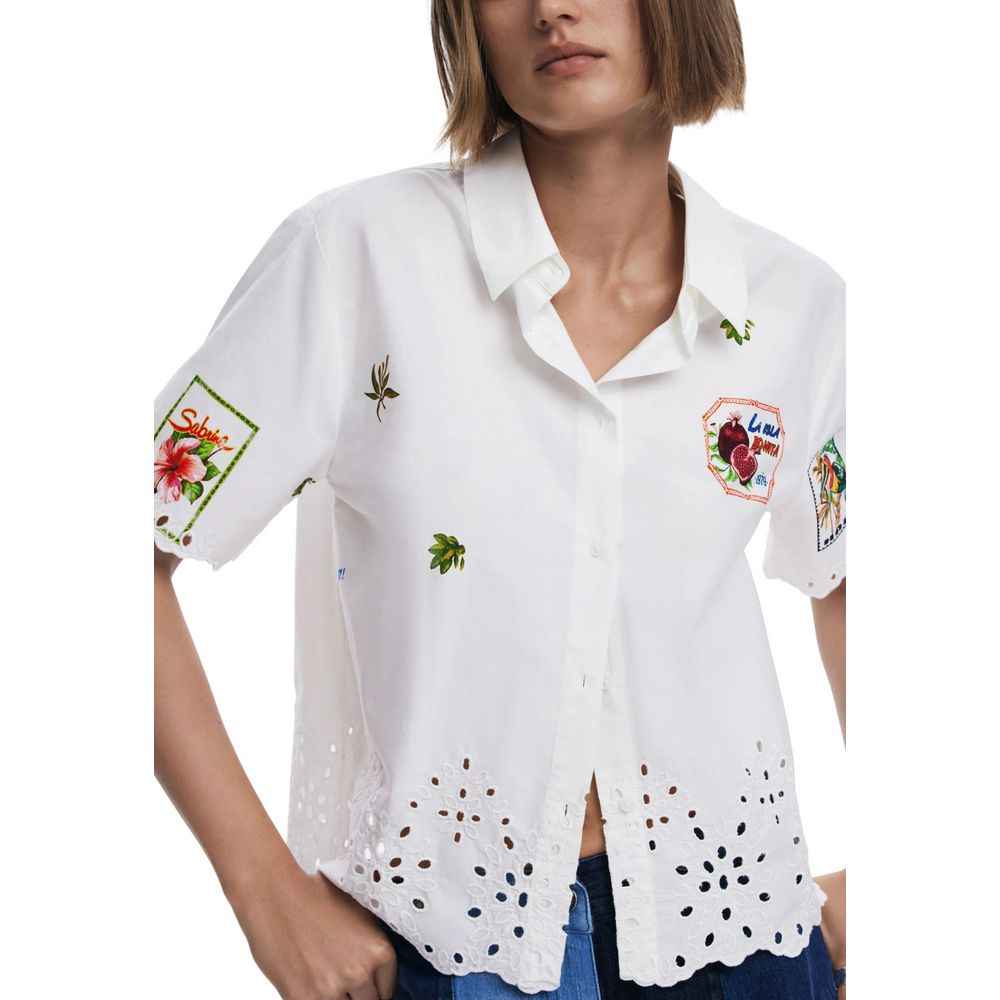 Desigual White Cotton Shirt
