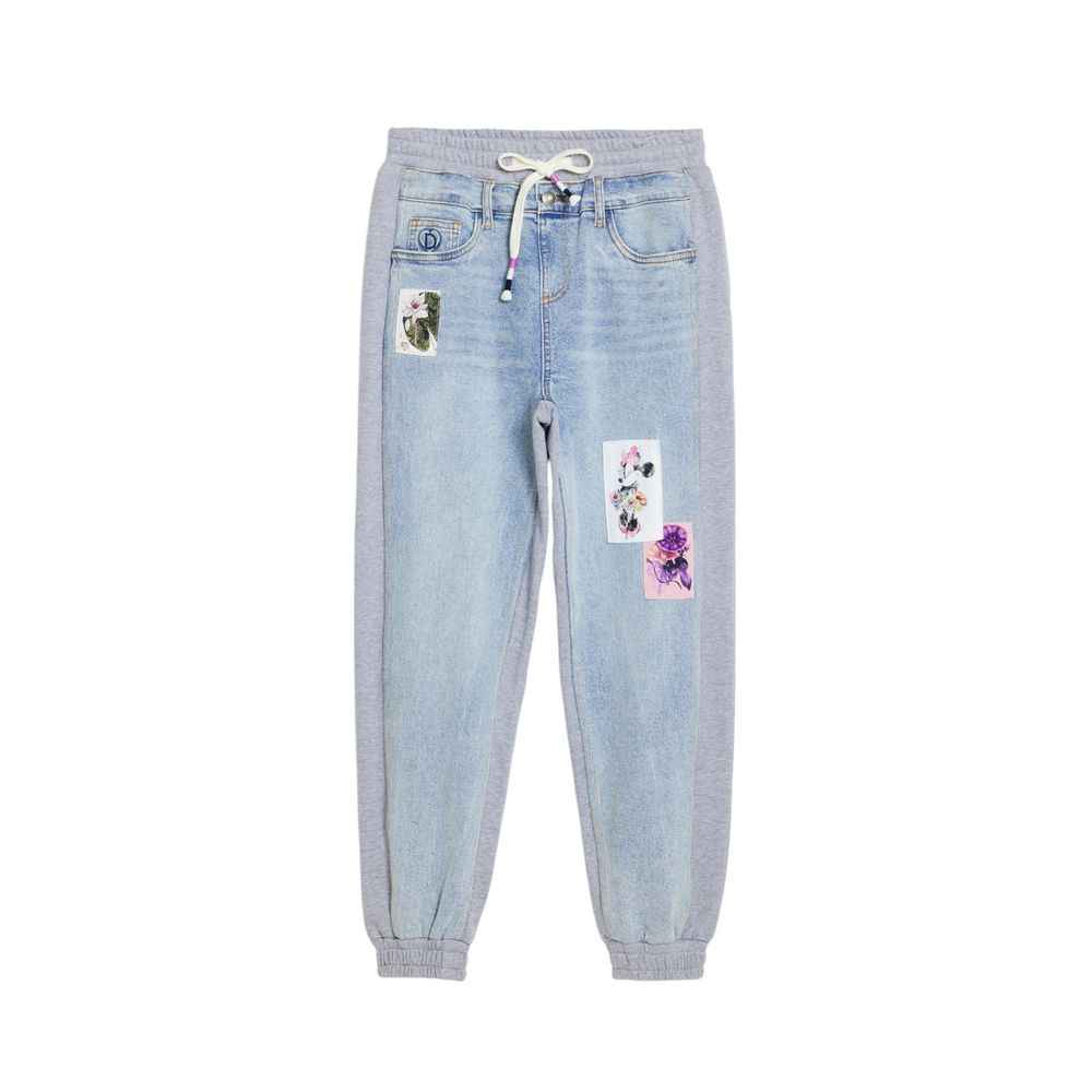 Desigual Light Blue Cotton Boyfriend Jean