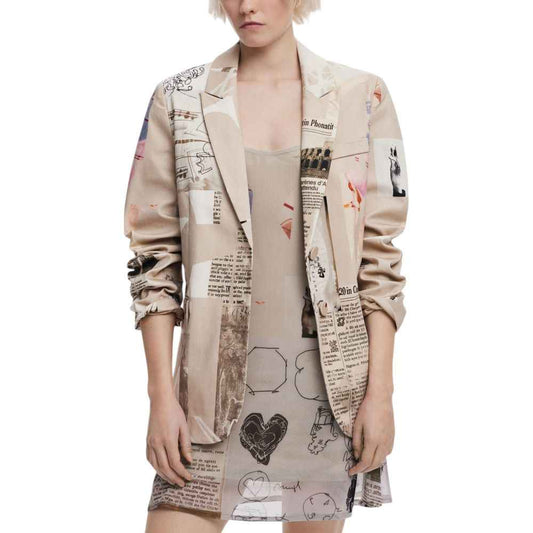 Desigual Beige Cotton Blazer