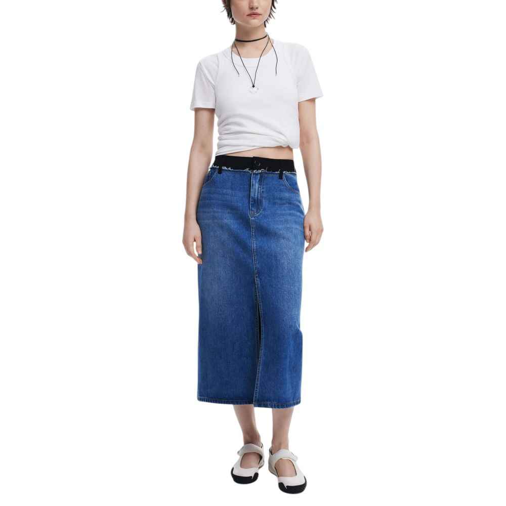 Desigual Blue Polyester Long