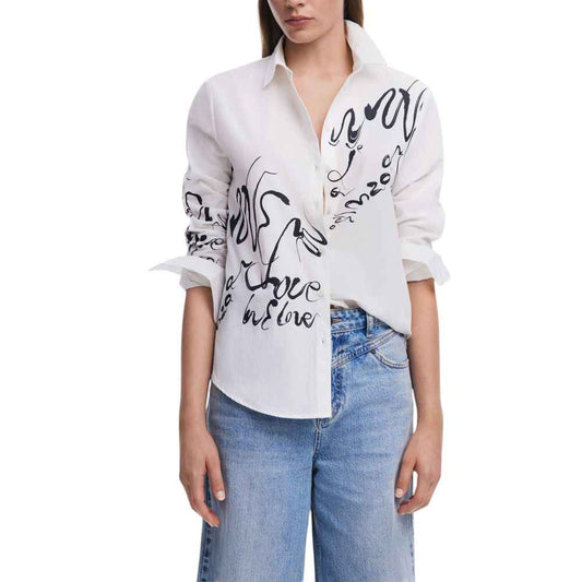 Desigual White Cotton Shirt