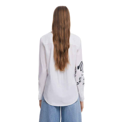 Desigual White Cotton Shirt