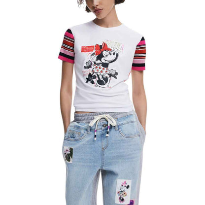 Desigual White Cotton T-Shirt