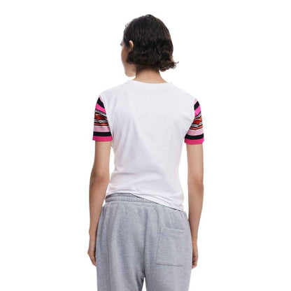 Desigual White Cotton T-Shirt