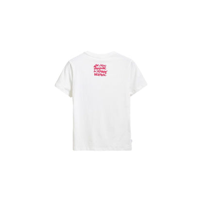 Desigual White Cotton T Shirt 95 Percent Cotton Elastane