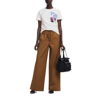 Desigual White Cotton T-Shirt