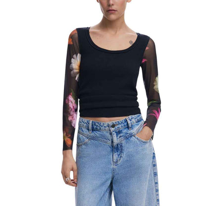 Desigual Black Cotton Long Sleeve