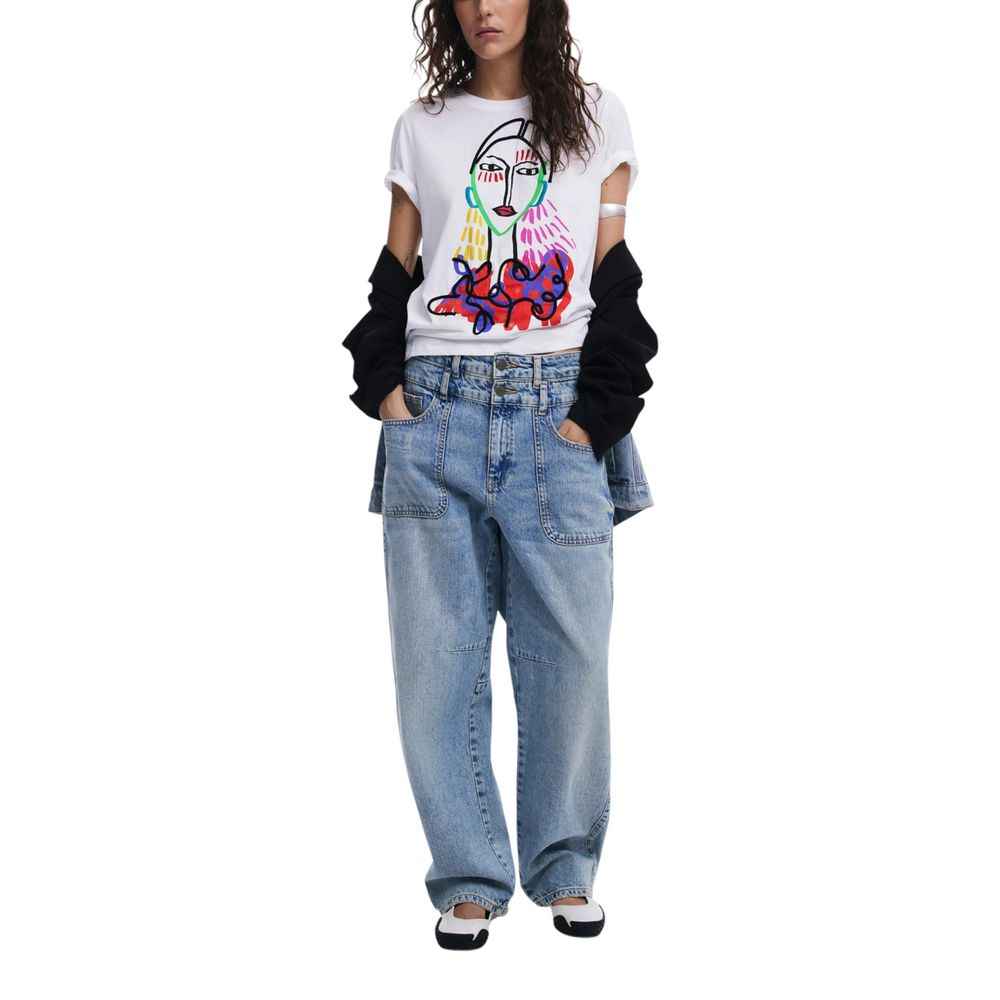 Desigual TS Misuri Cotton T Shirt Women White Casual