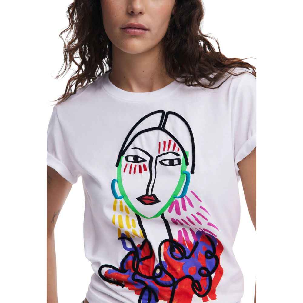 Desigual TS Misuri Cotton T Shirt Women White Casual
