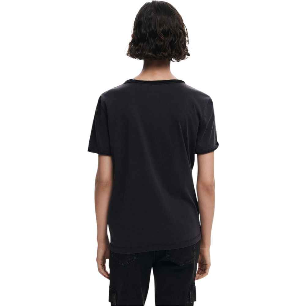 Desigual Black Cotton T-Shirt