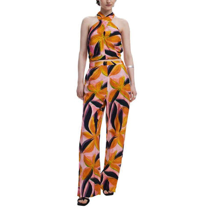 Desigual Orange Viscose Pant