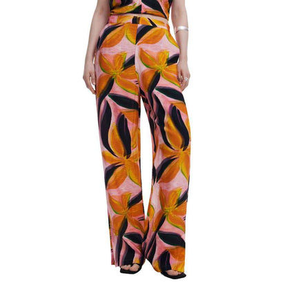 Desigual Orange Viscose Pant