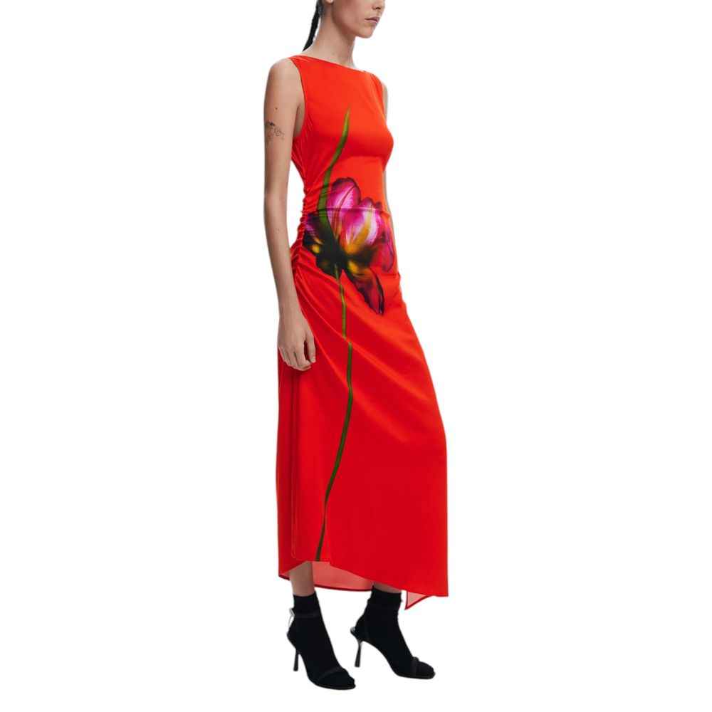 Desigual Red Viscose Long