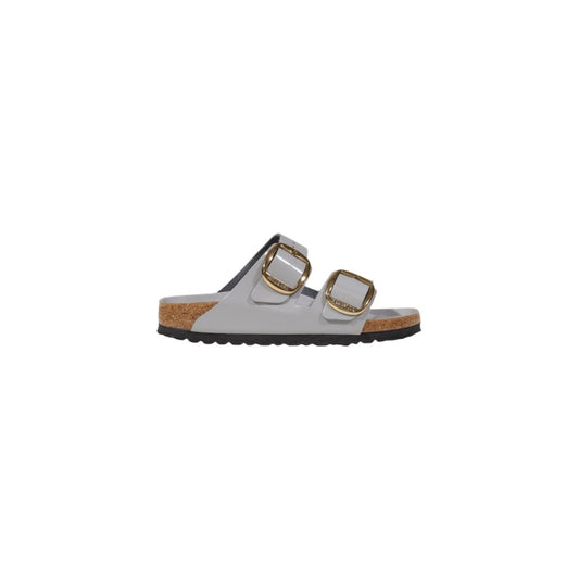 Birkenstock Arizona Big Buckle Leather Slippers Gray