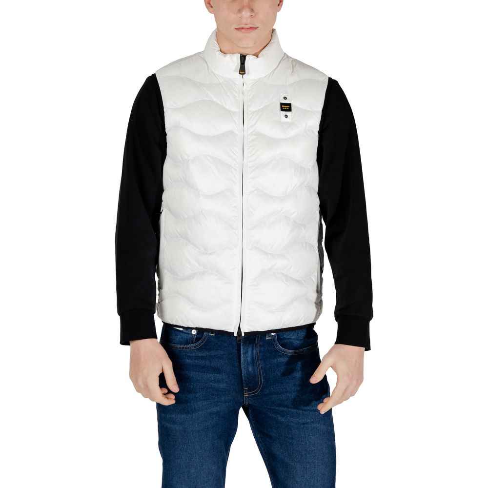 Blauer White Polyamide Sleveless Jacket